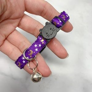 🔥NEW Adult Cat Breakaway Collar Metallic Moon Stars